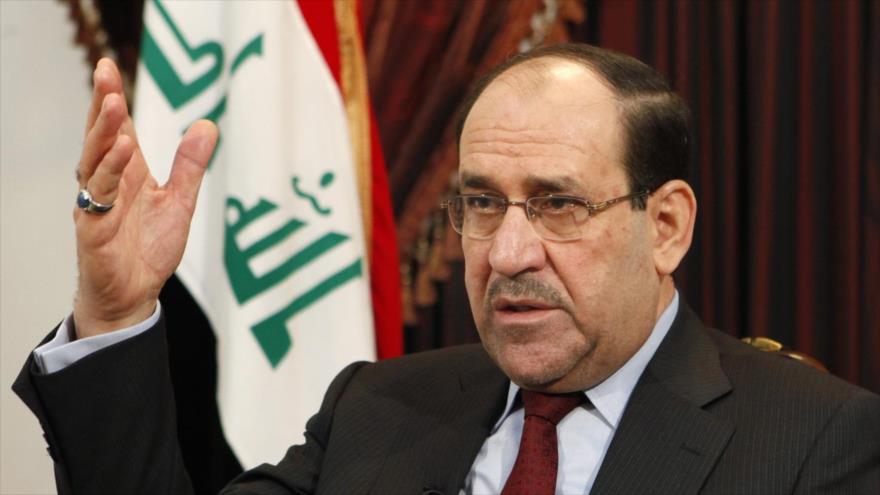 El presidente de la Coalición del Estado de Derecho, Nuri al-Maliki, ofrece una entrevista, 25 de junio de 2014.