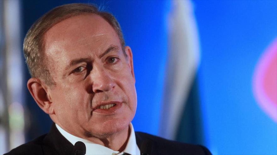 El primer ministro israelí, Benyamin Netanyahu, habla durante su discurso anual del fin de año ante los periodistas extranjeros. 20 de diciembre de 2016