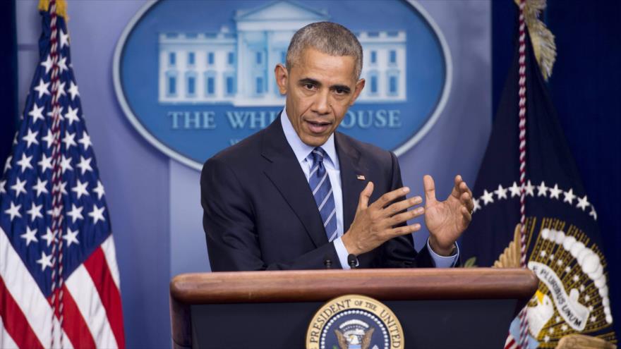 El presidente de Estados Unidos, Barack Obama, ofrece un discurso desde la Casa Blanca, 16 de diciembre de 2016.