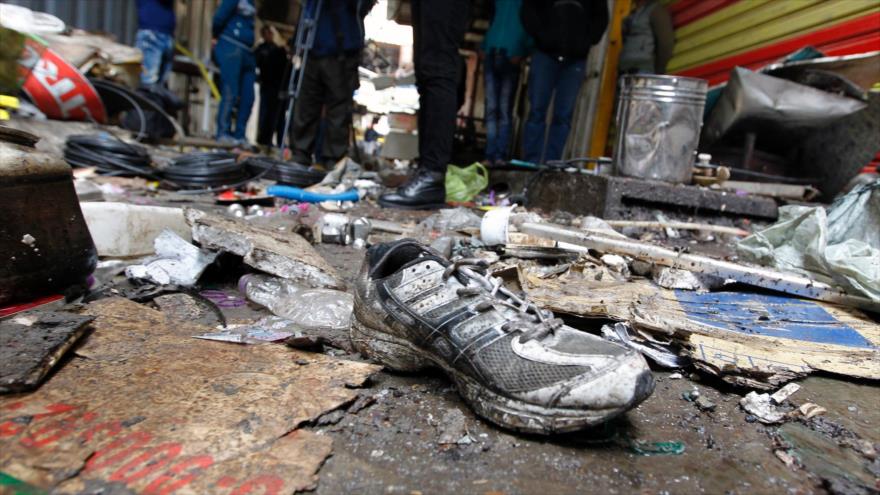 Un doble atentado en el mercado central de Bagdad, capital de Irak, deja decenas de muertos y heridos, 31 de diciembre de 2016.