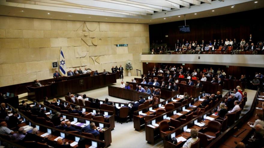 Una sesión del parlamento del régimen de Israel.