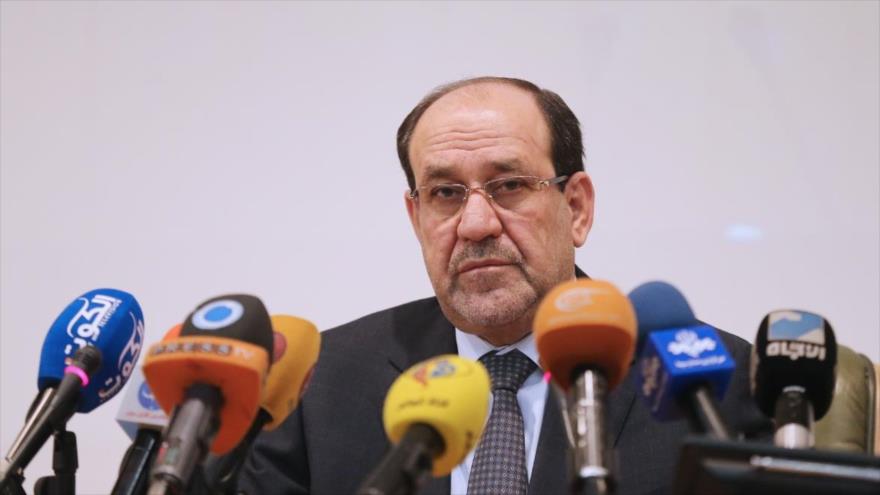 El vicepresidente iraquí, Nuri al-Maliki, habla durante una conferencia en el Centro de Estudios Estratégicos del Consejo de Discernimiento del Sistema de Irán en Teherán, 3 de enero de 2017.