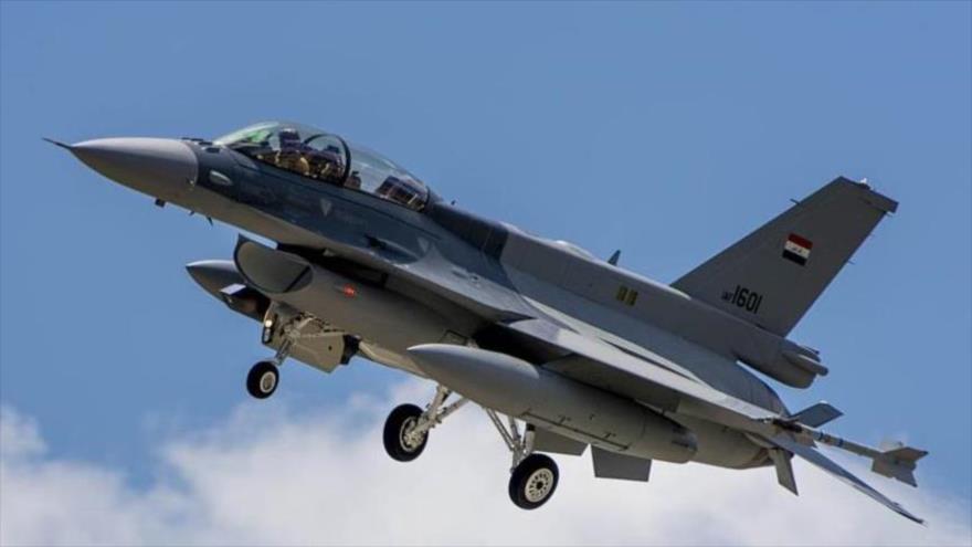 Un caza F-16 del Ejército iraquí.