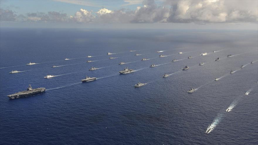 Despliegue de la Marina de guerra estadounidense en el océano Pacífico.