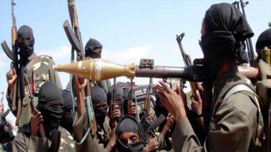 Hombres armados de la banda terrorista de Boko Haram.
