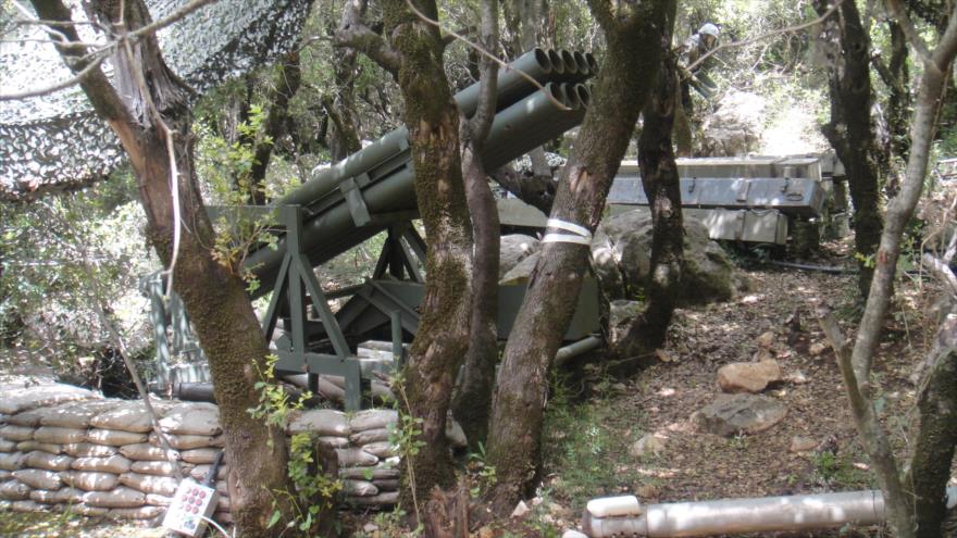  Lanzacohetes múltiple del Movimiento de la Resistencia Islámica de El Líbano (Hezbolá), 14 junio de 2011.