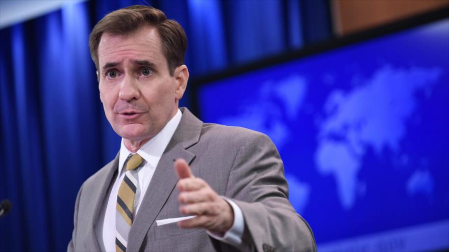 El vocero del Departamento de Estado de EE.UU., John Kirby, ofrece una rueda de prensa en Washington, capital estadounidense, 6 de enero de 2017.