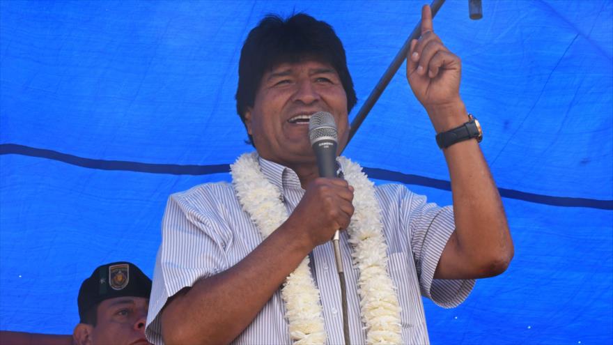  El presidente de Bolivia, Evo Morales, durante un evento en el complejo deportivo Villa Arenal, en el municipio de Punata, en el departamento central de Cochabamba, 15 de enero de 2017.
