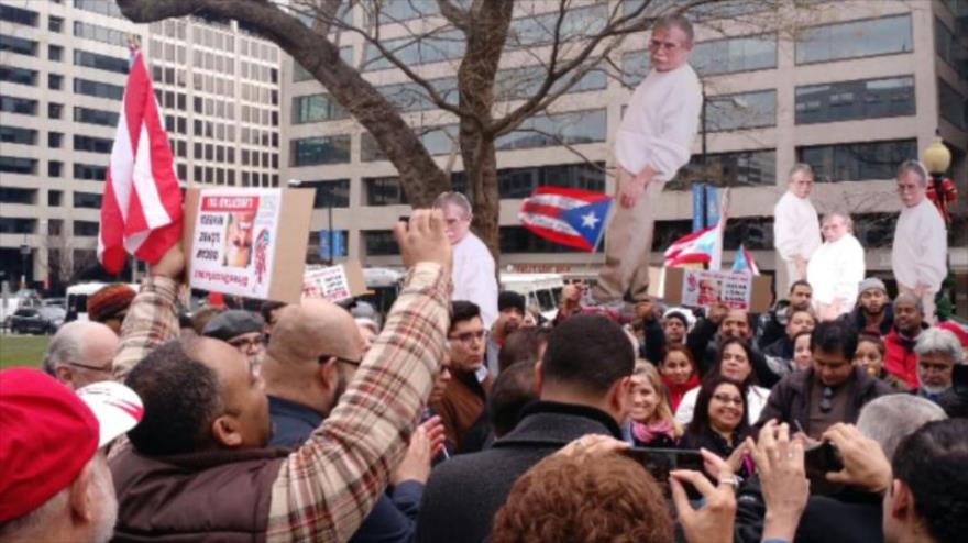 Activistas se manifestaron en Nueva York para pedir la liberación de Óscar López Rivera, 11 de enero de 2017.