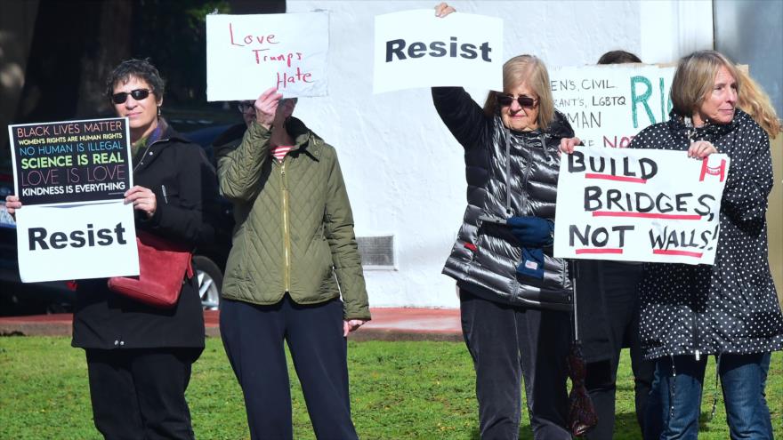 Marchas, concentraciones y represiones contra Trump en el mundo