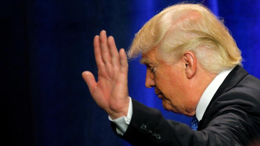 El actual presidente de EE.UU., Donald Trump, sale de uno de sus mítines electorales. 
