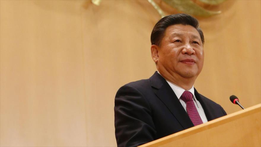 El presidente chino, Xi Jinping, pronuncia un discurso durante un evento de alto nivel en la Asamblea General de la ONU en la sede europea en Ginebra, 18 de enero de 2017.
