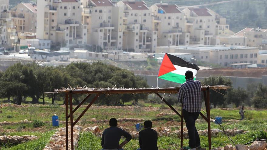 Los palestinos observan los asentamientos israelíes, que han sido condenados en una reciente resolución del Consejo de Seguridad de la ONU.