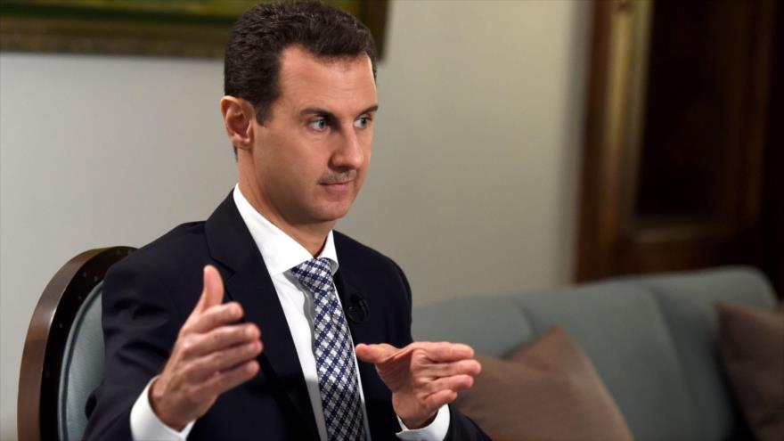 El presidente de Siria, Bashar al-Asad, durante una entrevista concedida al diario español El País.