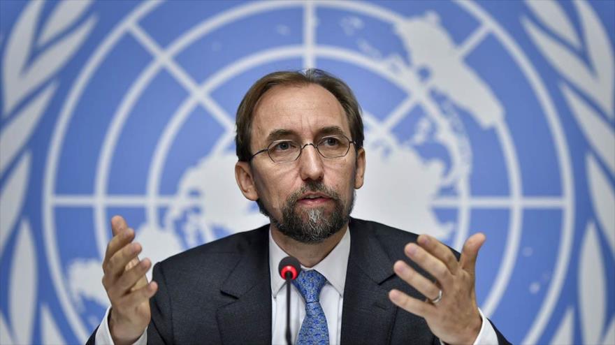 El Alto Comisionado de las Naciones Unidas para los Derechos Humanos (ACNUDH), Zeid Raad al-Husein, en una rueda de prensa en la oficina de las Naciones Unidas en Ginebra (Suiza), 16 de septiembre de 2015.