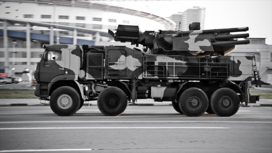 Sistema ruso de defensa antiaérea Pantsir S-1.