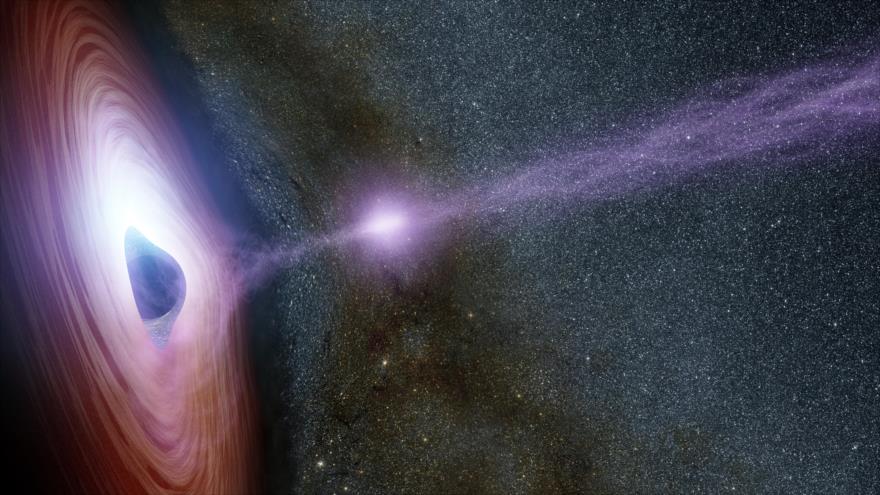 Representación gráfica de un agujero negro difundida por la NASA.