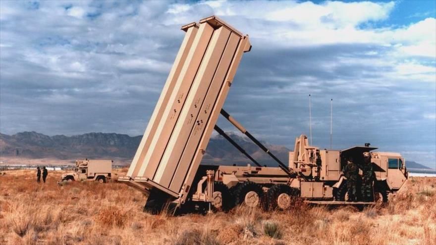 El sistema antimisiles Defensa Terminal de Área a Gran Altitud (THAAD, por sus siglas en inglés) de fabricación estadounidense.