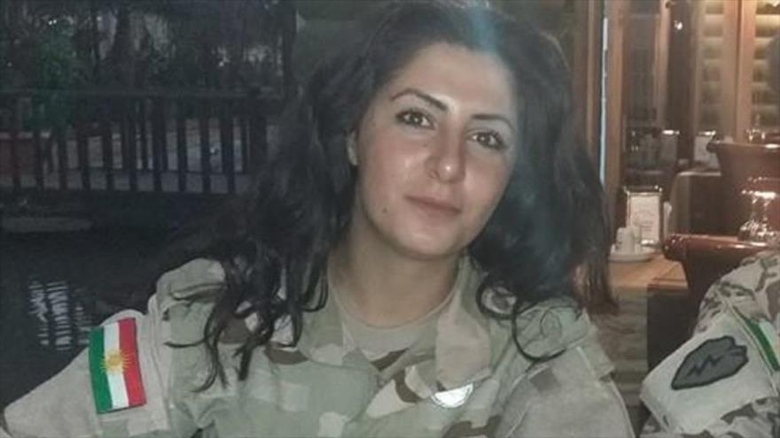 Joanna Palani, joven danesa que combatió contra el grupo terrorista EIIL (Daesh, en árabe).