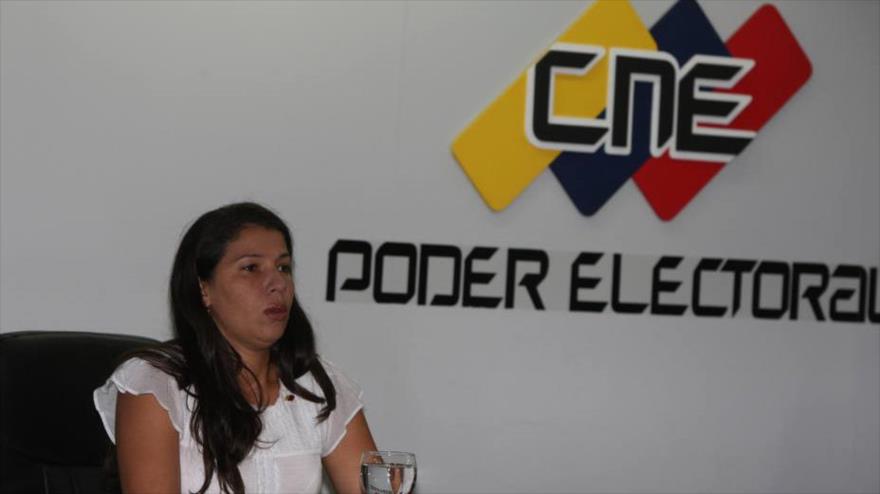 La rectora del Consejo Nacional Electoral (CNE) de Venezuela, Tania D´Amelio.