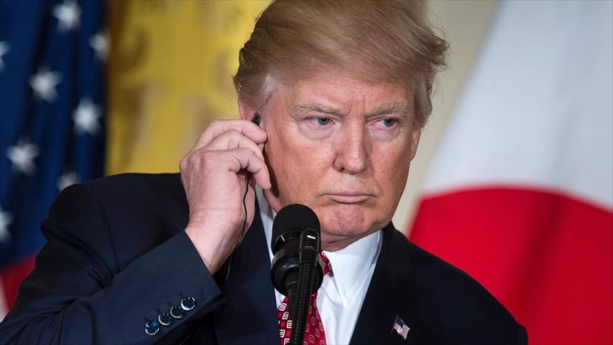 El presidente de EE.UU., Donald Trump, durante una rueda de prensa en la Casa Blanca en Washington, capital estadounidense, 10 de febrero de 2017.