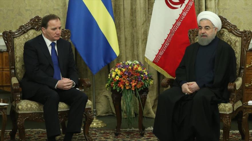 Presidente iraní recibe al premier sueco en Teherán
