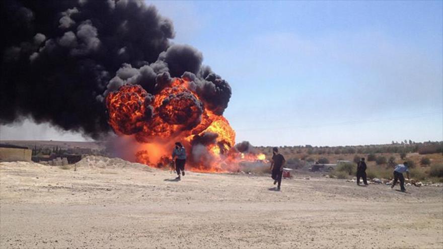 Vídeo: un terrorista se hace explotar en Siria cerca de las FDS
