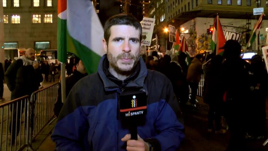 Manifestantes salen a las calles de EEUU contra Trump y Netanyahu