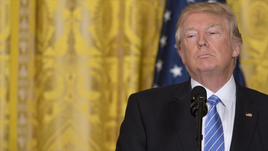 Presidente de EE.UU., Donald Trump, en una conferencia de prensa en la Casa Blanca, 15 de febrero de 2017.