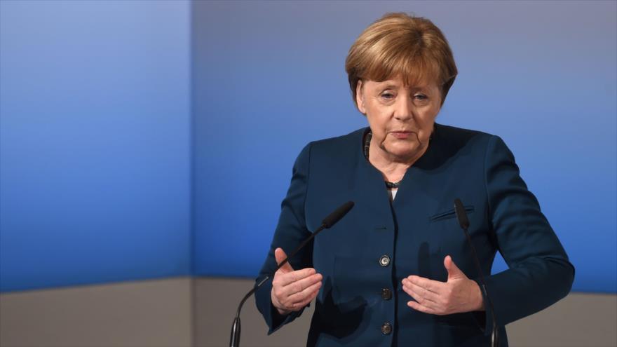 La canciller alemana, Angela Merkel, habla en la Conferencia de Seguridad de Múnich, 18 de febrero de 2017.