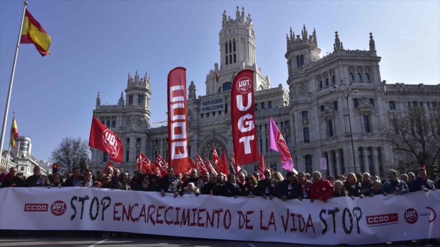 Marchan contra políticas económicas del Gobierno español