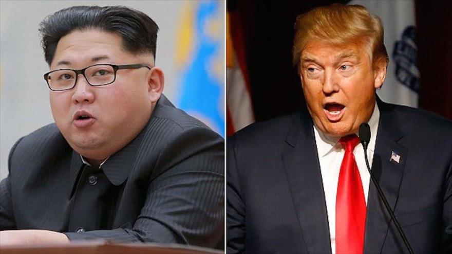 El presidente estadounidense, Donald Trump (dcha.), y el líder norcoreano, Kim Jong-un.