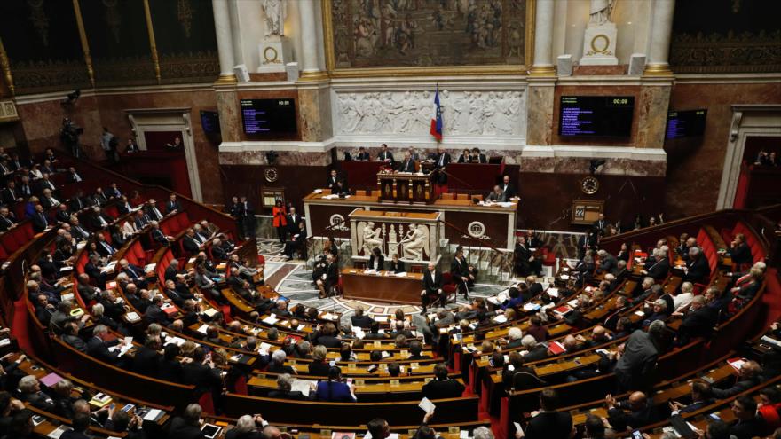 La Asamblea Nacional francesa (Cámara baja), durante una sesión de control al Ejecutivo, 22 de febrero de 2017.