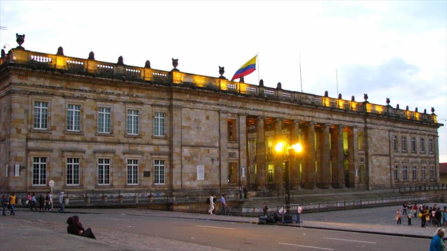 El Congreso de la república de Colombia, en la capital del país, Bogotá.