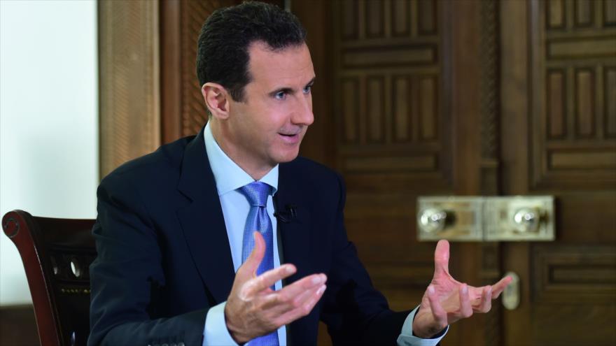 El presidente sirio, Bashar al-Asad, en una entrevista con la cadena portuguesa RTP, 15 de noviembre de 2016.