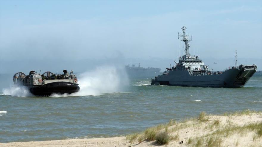 Maniobras de la OTAN en la costa de Ustka, norte de Polonia.