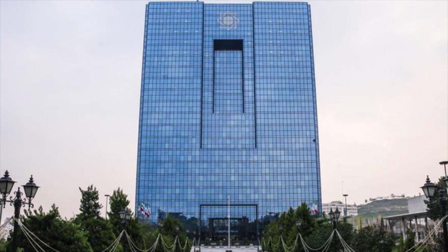 El edificio del Banco Central iraní en Teherán, capital iraní.