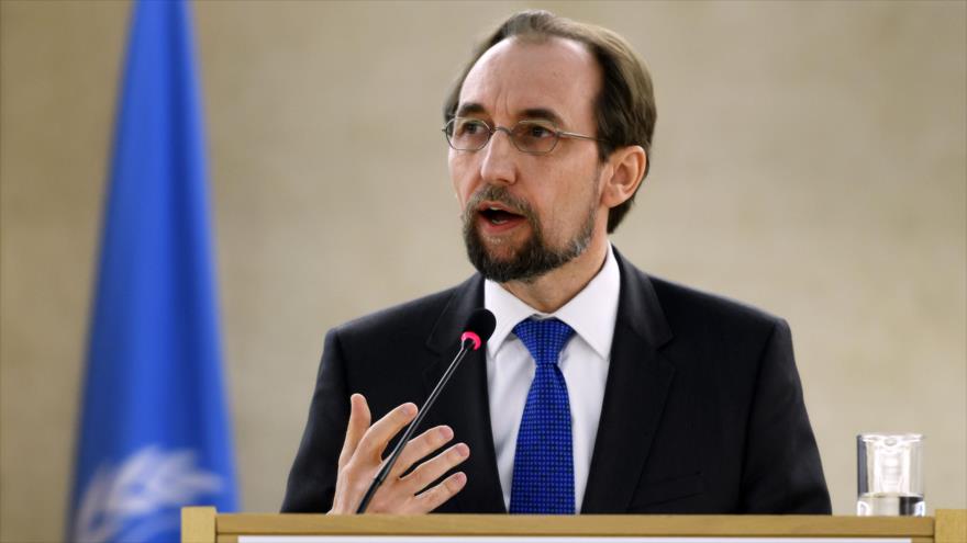 El Alto Comisionado de las Naciones Unidas para los Derechos Humanos, Zeid Raad Zeid al-Husein, ofrece un discurso en Ginebra, Suiza, 27 de febrero de 2017.
