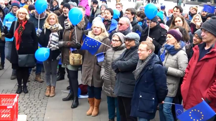 Marchas en ciudades de Europa contra la extrema derecha