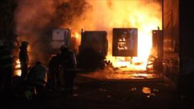 Encapuchados incendian camiones en zona de conflicto mapuche 