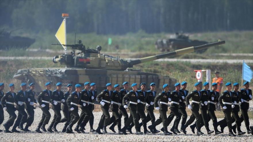 Una unidad élite de las Fuerzas Armadas de Rusia en el Día de la Guardia Nacional rusa, 2 de septiembre de 2015.