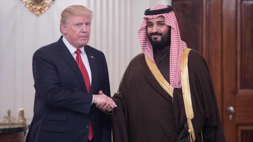 El presidente de EE.UU., Donald Trump, recibe al ministro de Defensa saudí, Mohamad bin Salman, en la Casa Blanca, 14 de marzo de 2017.