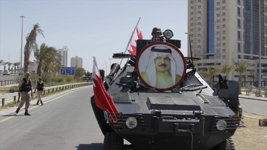 Fuerzas bareiníes en Manama, la capital del pequeño país del Golfo Pérsico.