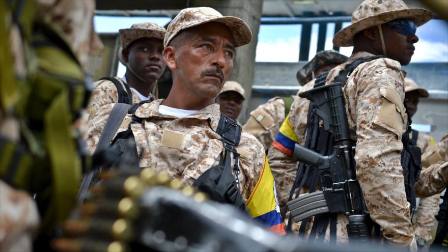 Integrantes de las Fuerzas Armadas Revolucionarias de Colombia (FARC) en Buenaventura, Colombia, 4 de febrero de 2017.