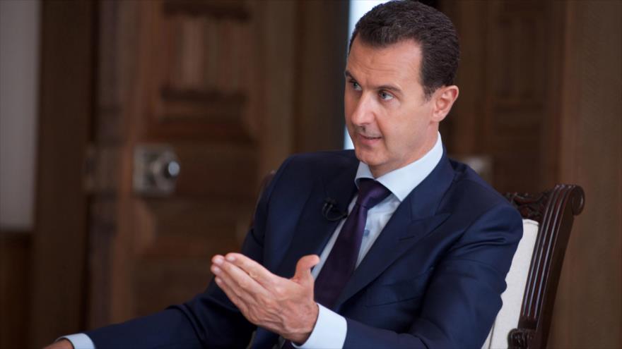 El presidente de Siria, Bashar al-Asad, concede una entrevista a medios franceses, enero de 2017.