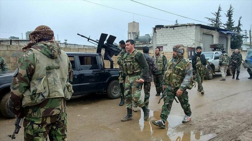 Soldados del Ejército sirio en la provincia de Hama, 16 de enero de 2016.