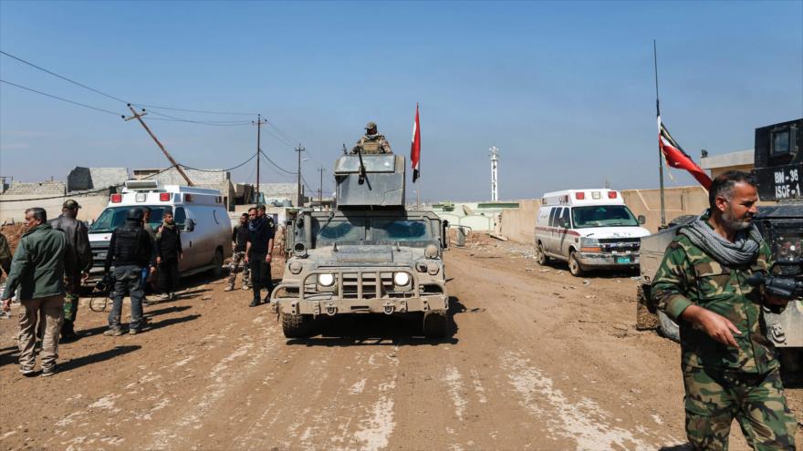 Las fuerzas iraquíes avanzan hacia el casco antiguo de Mosul, 24 de marzo de 2017.