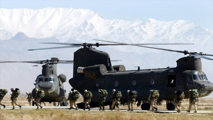 Efectivos estadounidenses en la base aérea de Bagram, este de Afganistán.