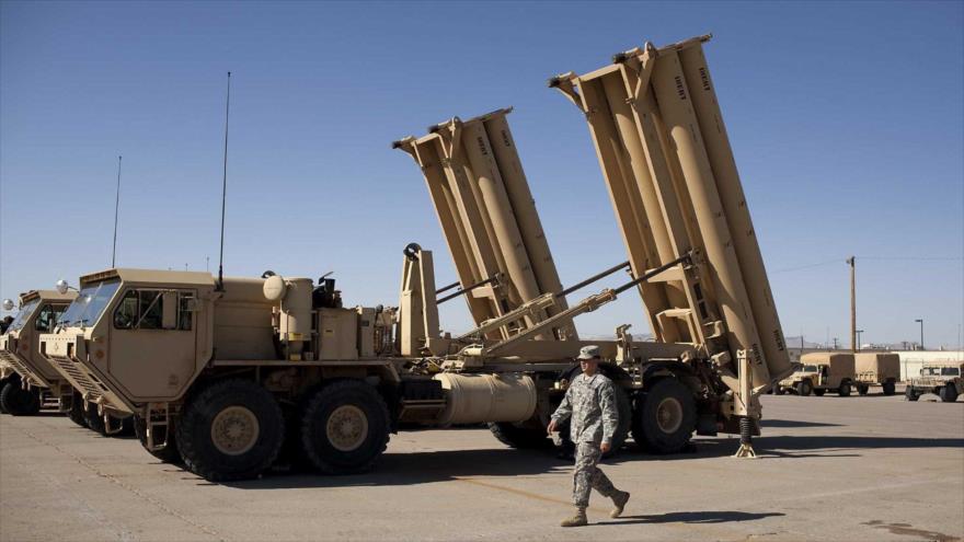 Dos sistemas de defensa antimisiles THAAD en Fort Bliss (EE.UU.).