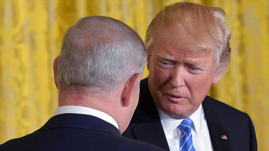 Donald Trump, presidente de EE.UU., durante una rueda de prensa conjunta con el primer ministro israelí, Benyamin Netanyahu, en la Casa Blanca, 15 de febrero de 2017.
